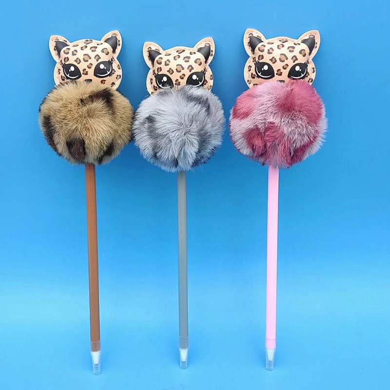 LEOPARD POMPOM PEN